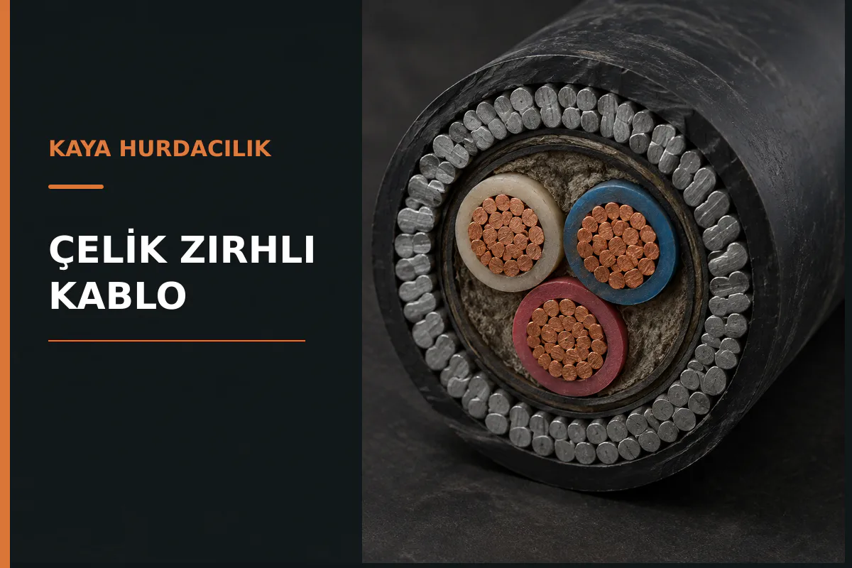 Çelik zırhlı kablo hurdası