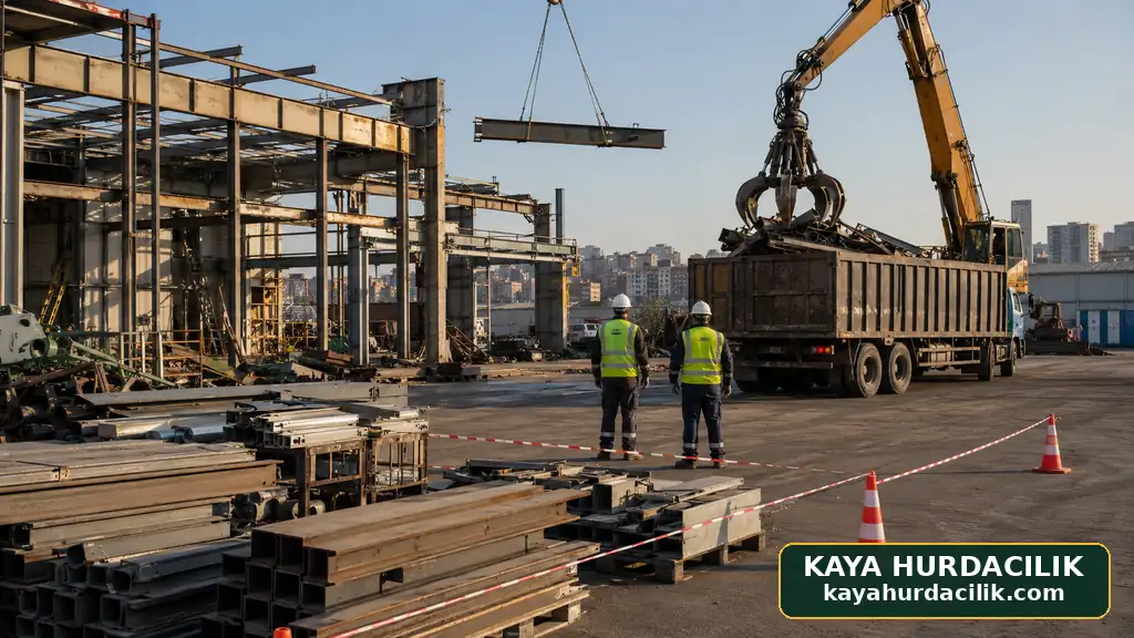 Fabrika ekipmanı sökümü ve metal hurdaların ayrılması